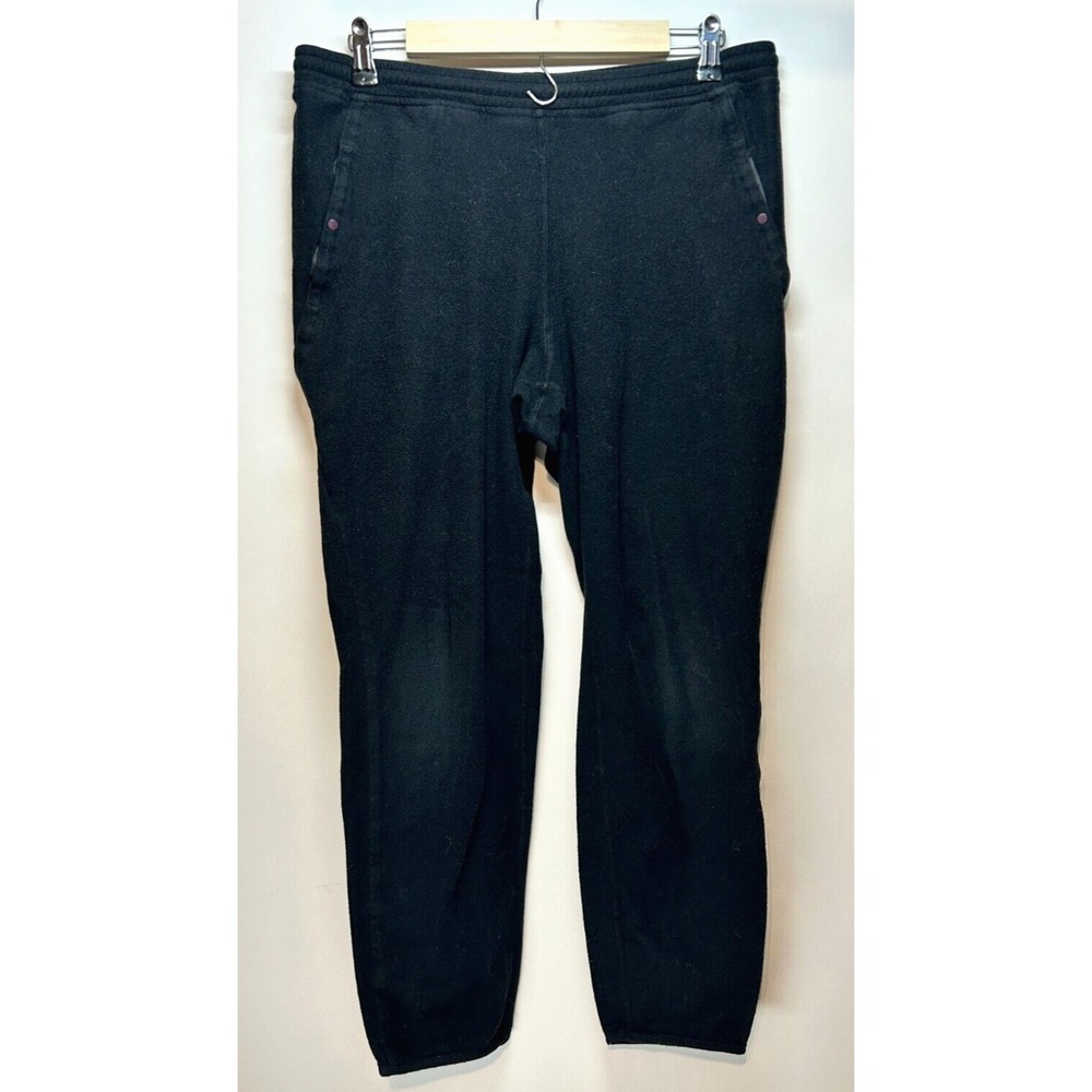 Patagonia Men Size S Polyester Made in USA Black Fleece Pants VTG